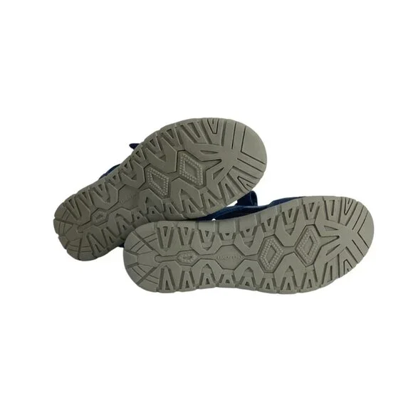 Lands' End Water Repellent ADJ Closed Toe Sport Sandals Blue Flora Size 9B - Picture 11 of 11